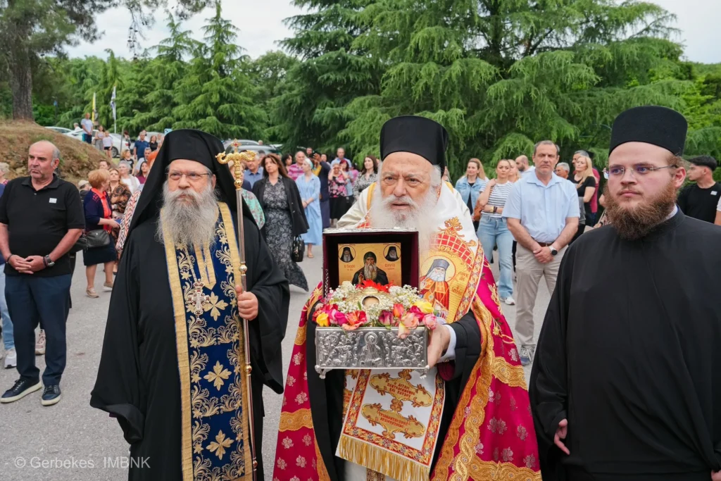 The Sacred Skull of Saint David of Euboea solemnly received at the Church of Saint Luke of Simferopol in Veroia