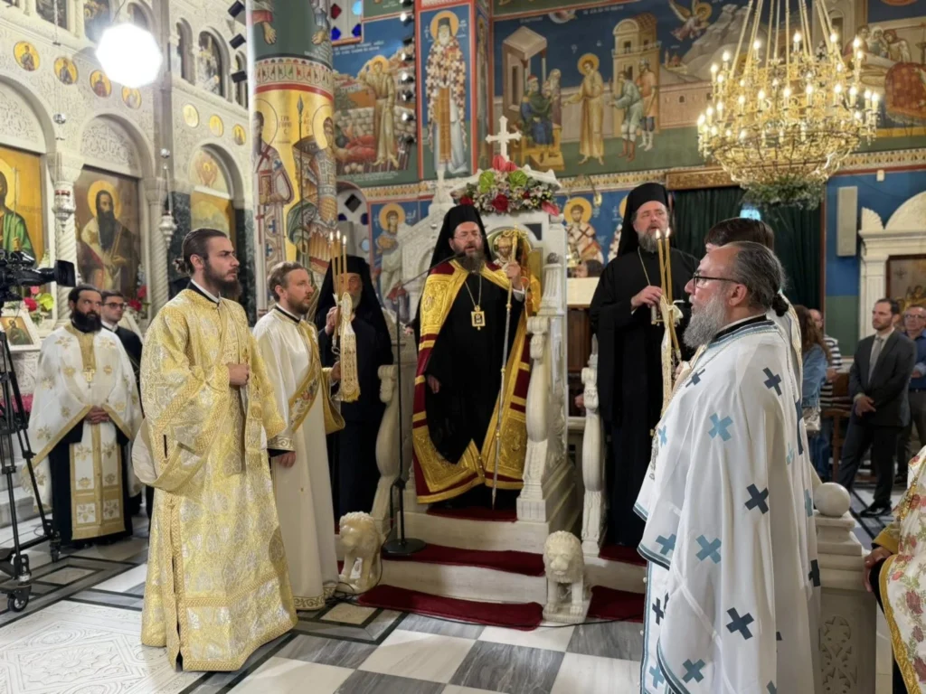 Prokopi, Evia: Festal Poly-Hierarchical Vespers at the Sacred Pilgrimage of Saint John the Russian