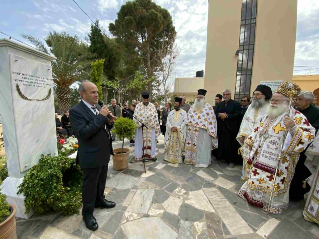 Τα αποκαλυπτήρια του Μνημείου Πεσόντων στον Ι.Ν. Αγίου Ιωάννη στη Νέα Ανατολή Ιεράπετρας