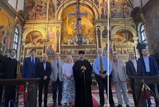 Ο ΥΦΕΞ Γιάννης Λοβέρδος στον ιστορικό Ιερό Ναό Αγίου Γεωργίου των Ελλήνων στη Βενετία