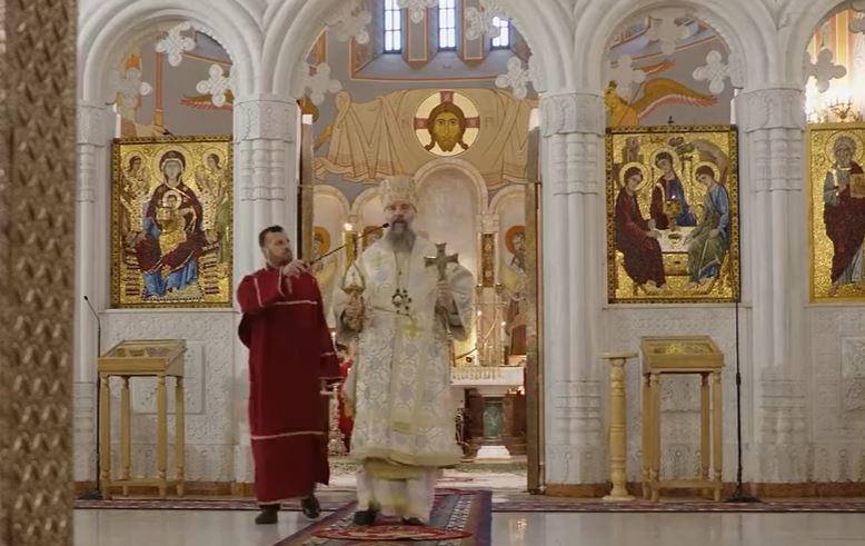 განრღვეულის კვირას საპატრიარქო ტახტის მოსაყდრემ, მიტროპოლიტმა შიომ წირვა აღავლინა