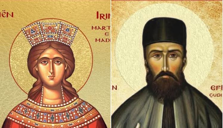 Dëshmore e madhe Irini. Efthimi i Maditës. Oshënar dëshmor i ri Efremi, çudibërës. Dëshmorët Martini, Irakliu