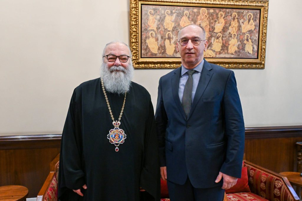 Ο Πατριάρχης Αντιοχείας υποδέχεται τον αναπληρωτή πρέσβη της Ρουμανίας στη Συρία