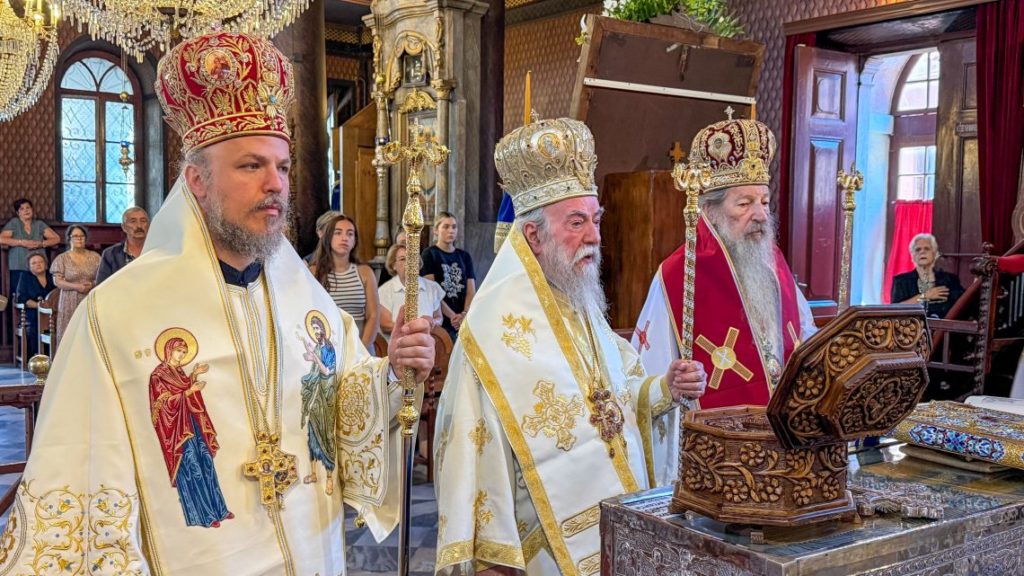 Ο Μητροπολίτης Ελευθερουπόλεως στις εορτές των εν Λέσβω Αγίων