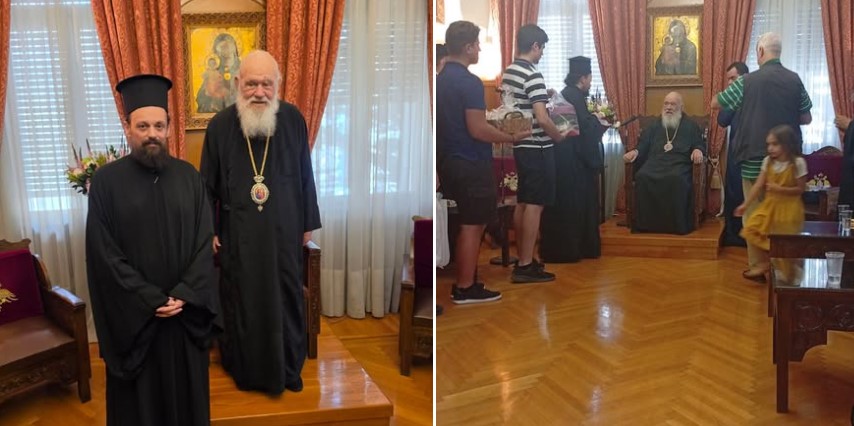 Ο Αρχιεπίσκοπος Ιερώνυμος υποδέχθηκε νέους των Κατηχητικών Συνάξεων της Ερμιονίδας