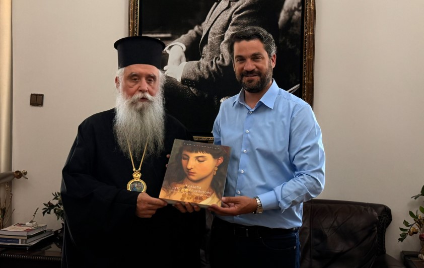 Συνάντηση Αρχιεπισκόπου Σινά Συμεών με τον Δήμαρχο Χανίων