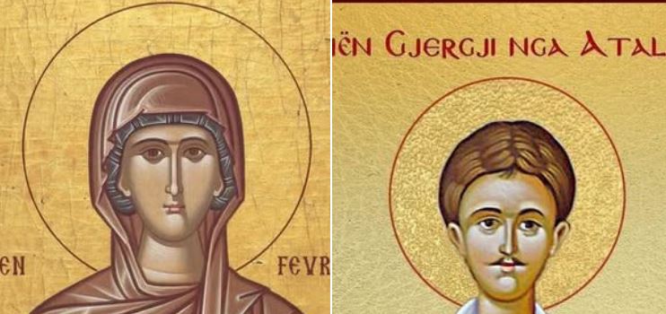 Oshënaret dëshmore Fevronia, Livia. Dëshmorët Orenti, Firmi. Oshënar Dionisi në Athos. Dëshmor Gjergji nga Atalia