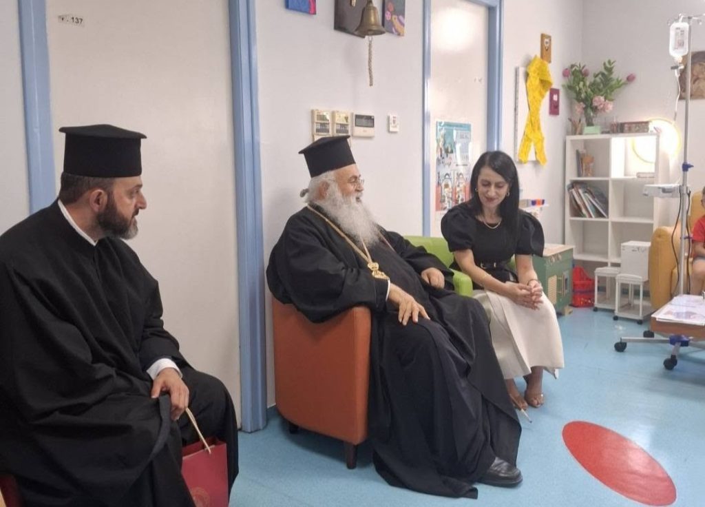 Επίσκεψη του Αρχιεπισκόπου Κύπρου  στην Παιδοογκολογική Κλινική του Μακάρειου Νοσοκομείου