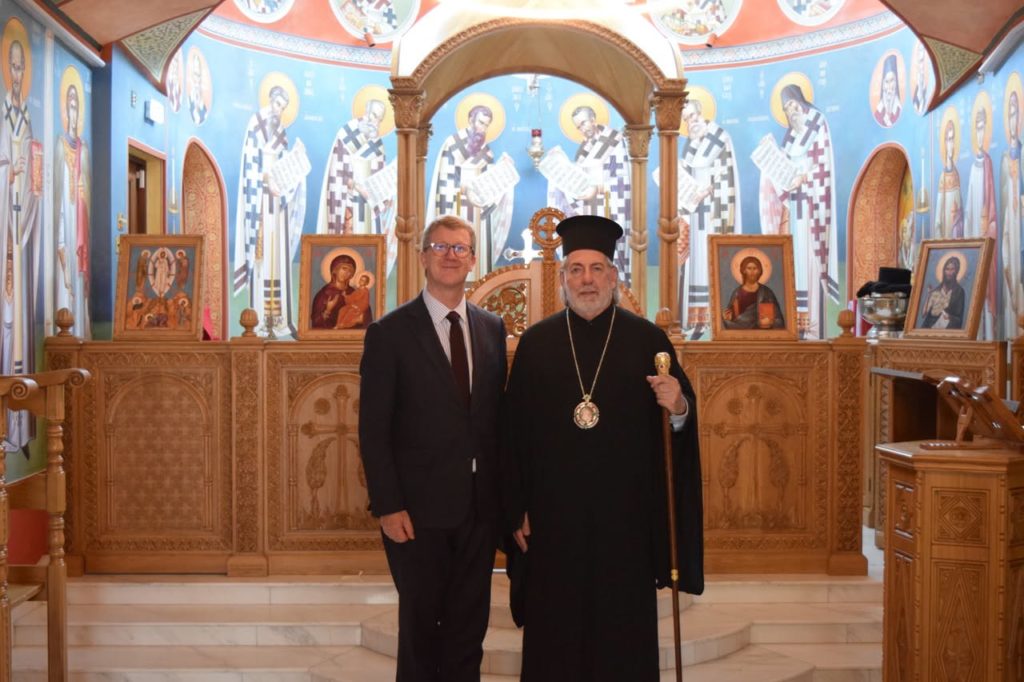 Στον Αρχιεπίσκοπο Θυατείρων ο Αντιπρόεδρος του Ευρωπαϊκού Κοινοβουλίου και ο Βρετανός Πρέσβης στην Ελλάδα