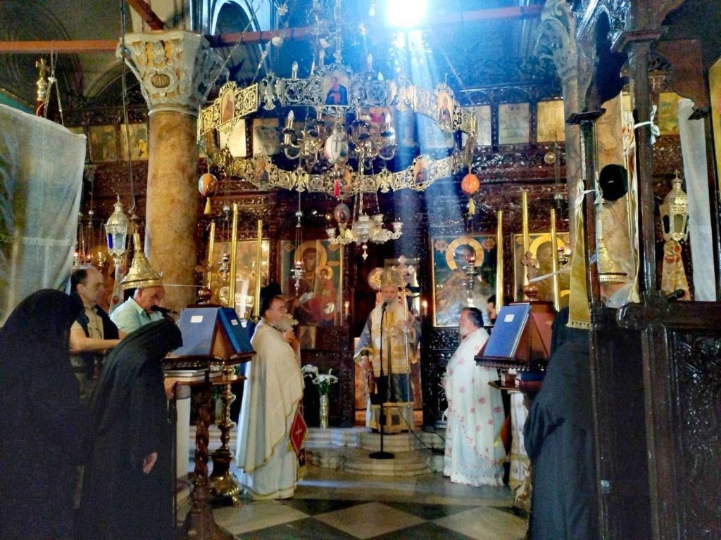 Στην Ιερά Μονή Παναγίας “Χρυσολεοντίσσης” ο Μητροπολίτης Αιγίνης