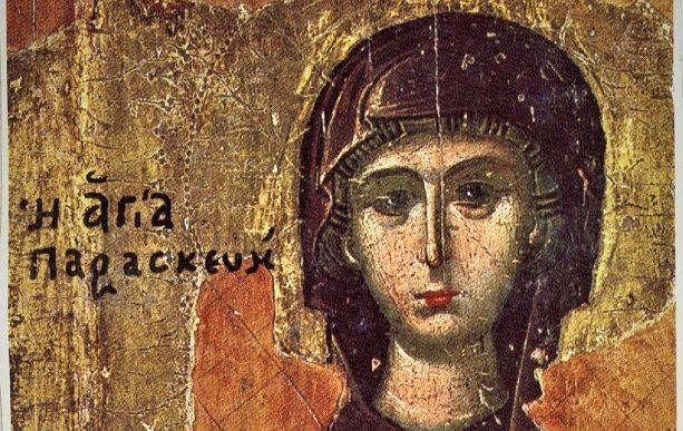 Αγία Παρασκευή, Η συνομιλία της με το άγαλμα του Απόλλωνα