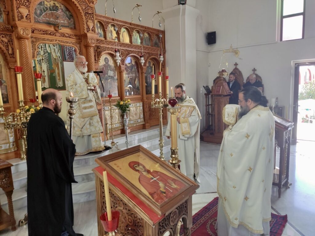 Ο Μητροπολίτης Αρκαλοχωρίου στην Ιερά Μονή Αγίας Μαρίνας Βόνης