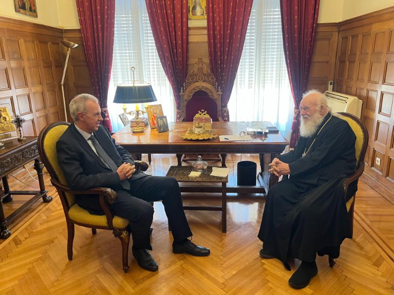 Συνάντηση Αρχιεπισκόπου με τον Πρόεδρο της Ελληνικής Στατιστικής Αρχής