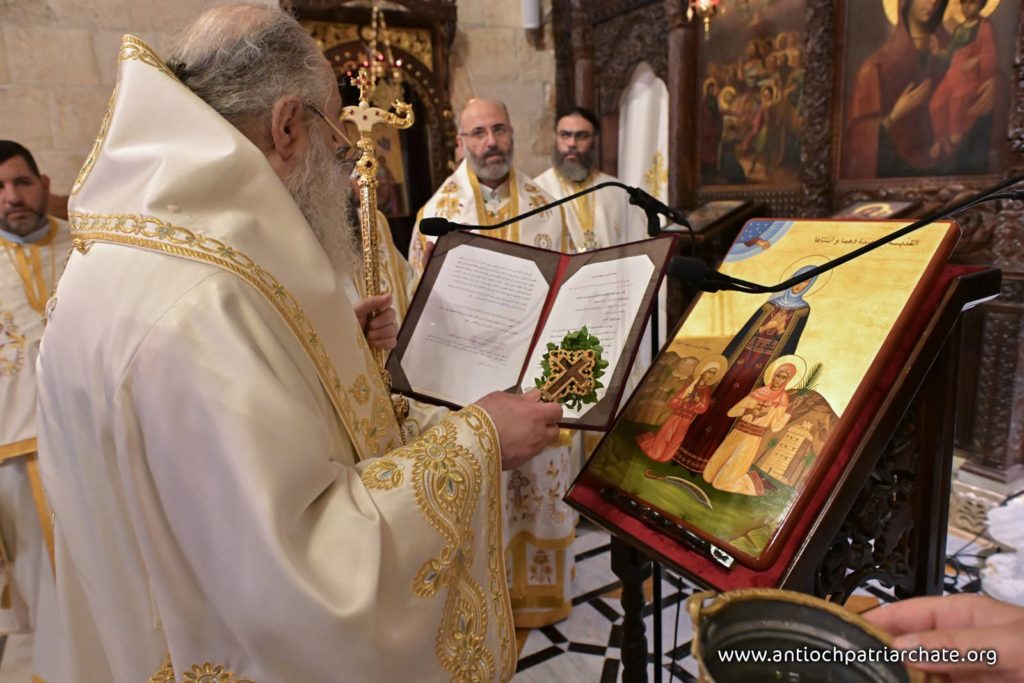 Ο Πατριάρχης Αντιοχείας καθαγίασε την πρώτη εικόνα της Αγίας Ντάχμα και των μαρτύρων θυγατέρων αυτής