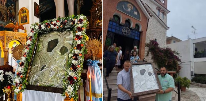 Συγκίνηση στην αναχώρηση του Ιερού Εικονίσματος της Παναγίας Φανερωμένης από την Αιδηψό