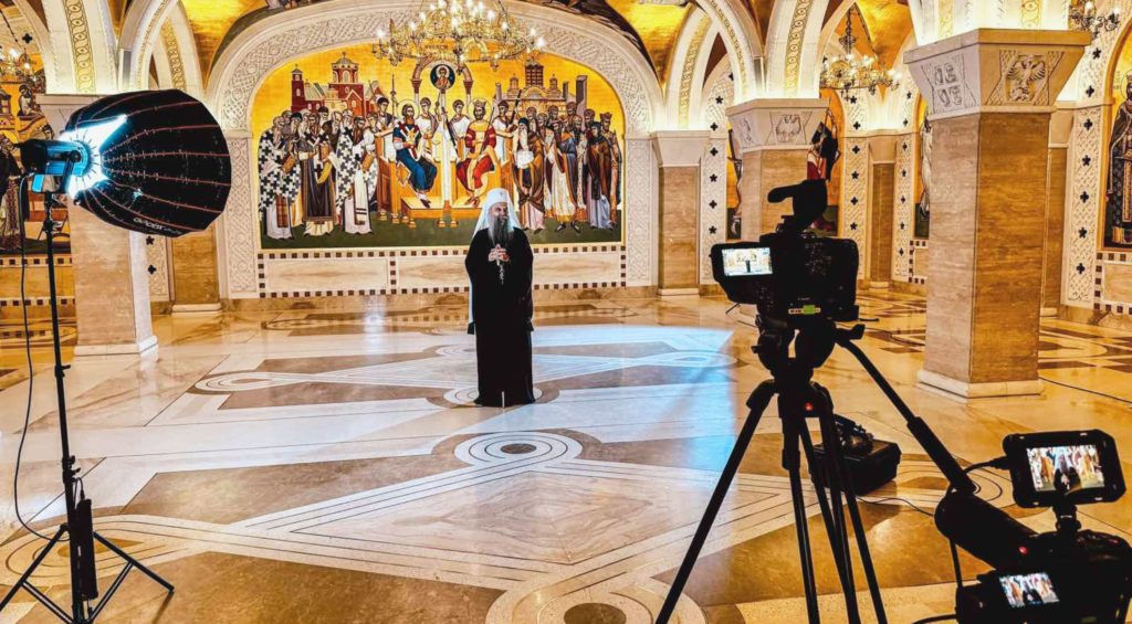 Патријарх Порфирије снимио уводне и завршне кадрове филма о Светом Сави