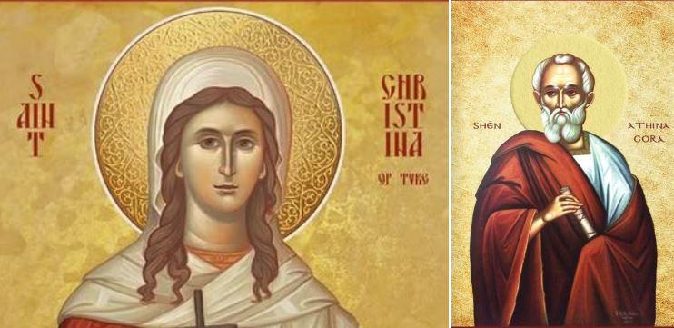 Dëshmore e madhe Kristina. Omologjet Athinagora. Dëshmorët Borisi dhe Gljebi. Dëshmor Imenesi