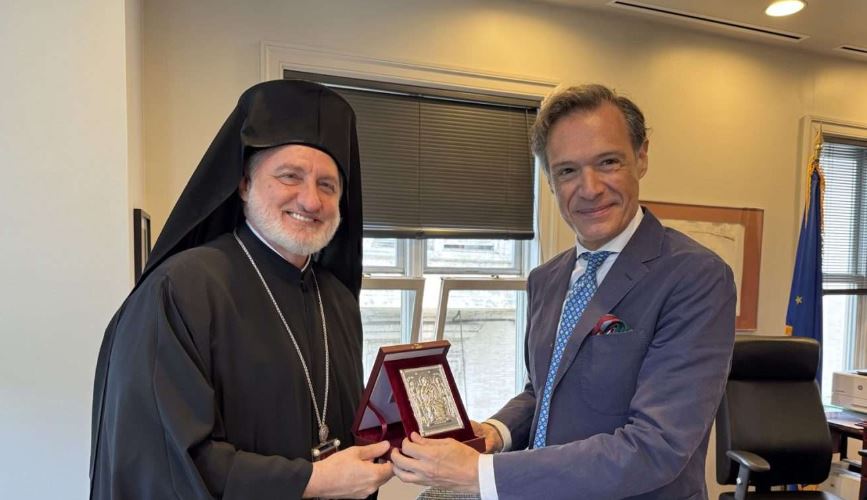Archbishop Elpidophoros visits Antonios Alexandridis, Ambassador of Greece to the U.S.