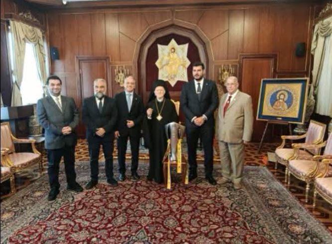 البطريرك المسكوني يستقبل وفد من نادي كرة القدم أيك الاتحاد الرياض