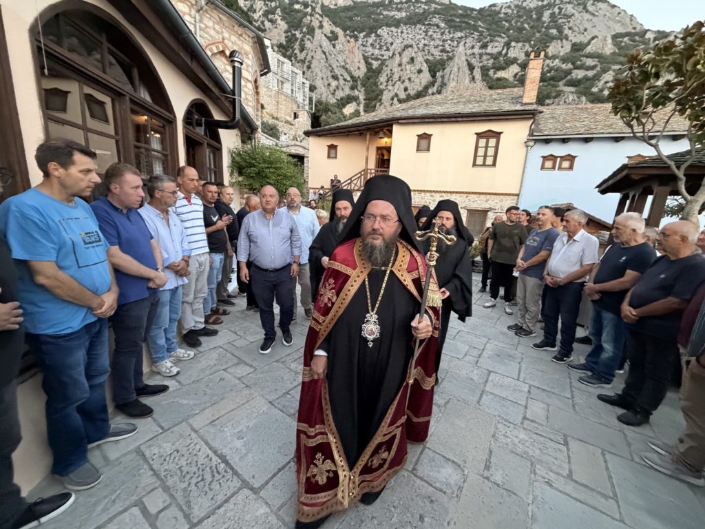 Ο Μητροπολίτης Κιλκισίου στην Σκήτη Αγίας Άννας του Αγίου Όρους