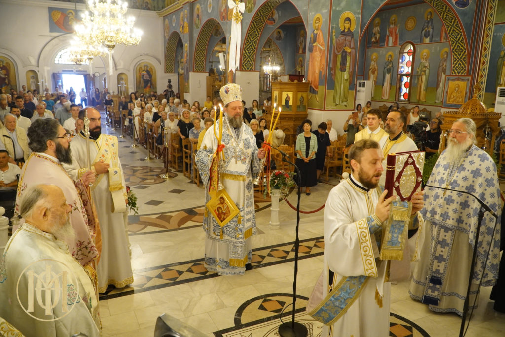 Ο Μητροπολίτης Θεσσαλονίκης στον πανηγυρίζοντα Ιερό Ναό Κοιμήσεως της Θεοτόκου Σαράντα Εκκλησιών