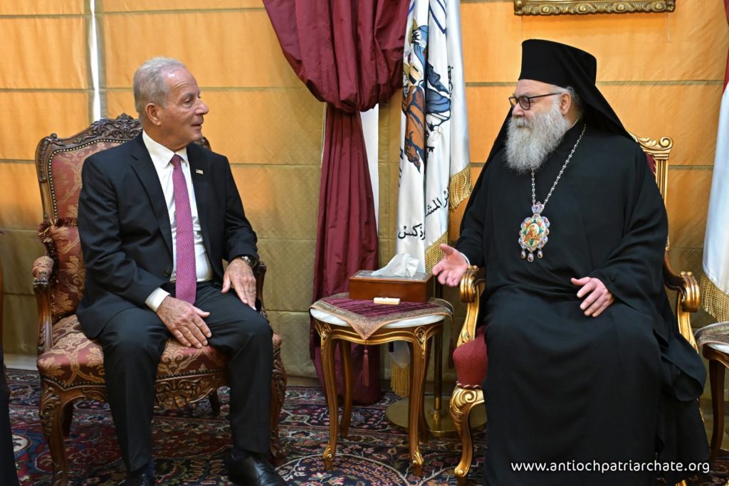 Συνάντηση του Πατριάρχη Αντιοχείας με τον Πρέσβη των ΗΠΑ στον Λίβανο