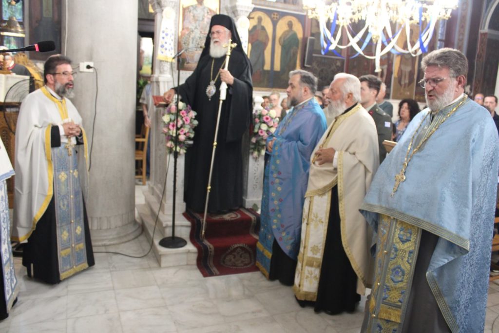 Ο Μητροπολίτης Ιλίου στον πανηγυρίζοντα Ιερό Ναό Κοιμήσεως της Θεοτόκου στις Αχαρνές
