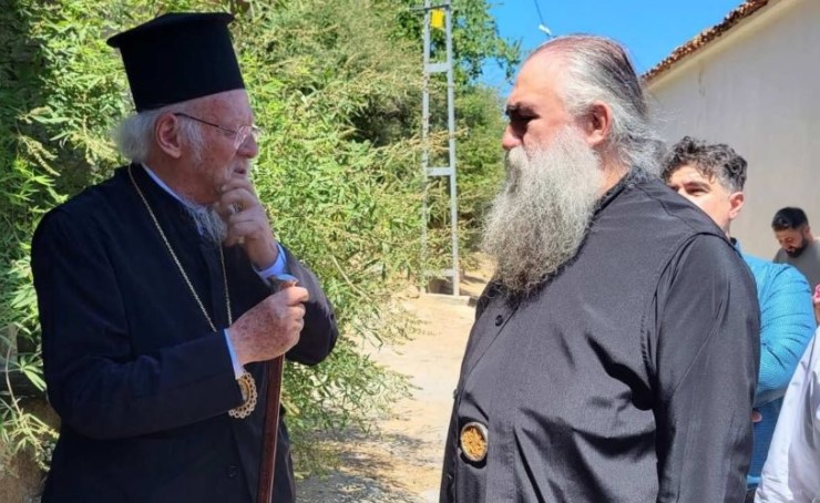 Συνάντηση Οικουμενικού Πατριάρχη με τον Καθηγούμενο της Ιεράς Μονής Εσφιγμένου Αρχιμανδρίτη Βαρθολομαίο