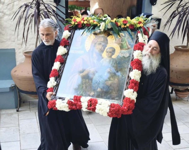 Υποδοχή της Ιεράς Εικόνος της Παναγίας Πορταΐτισσας στον Ιερό Ναό Αγίου Νικήτα Λευκάδος