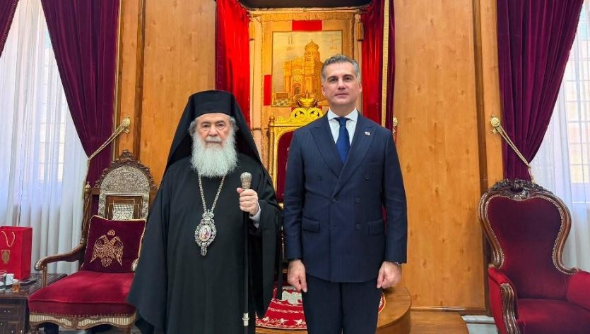 Ο νέος Πρέσβης της Γεωργίας στο Ισραήλ στον Πατριάρχη Ιεροσολύμων
