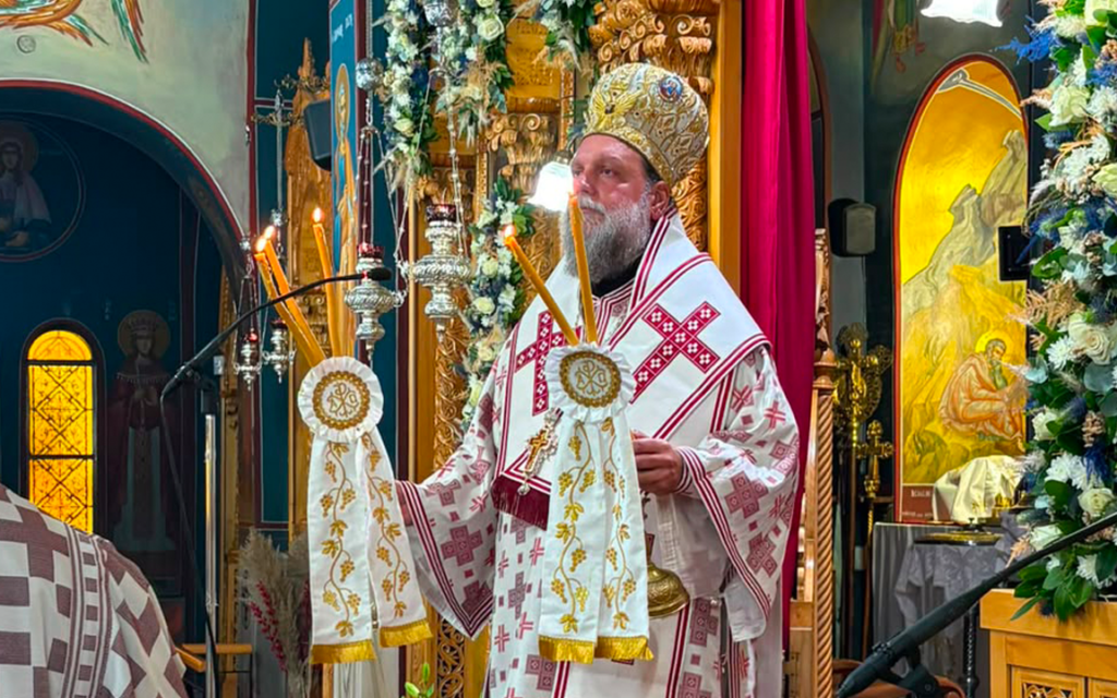 Ο Νέας Ιωνίας Γαβριήλ στον πανηγυρίζοντα Ιερό Ναό Αγίου Κοσμά του Αιτωλού στη Νέα Φιλαδέλφεια