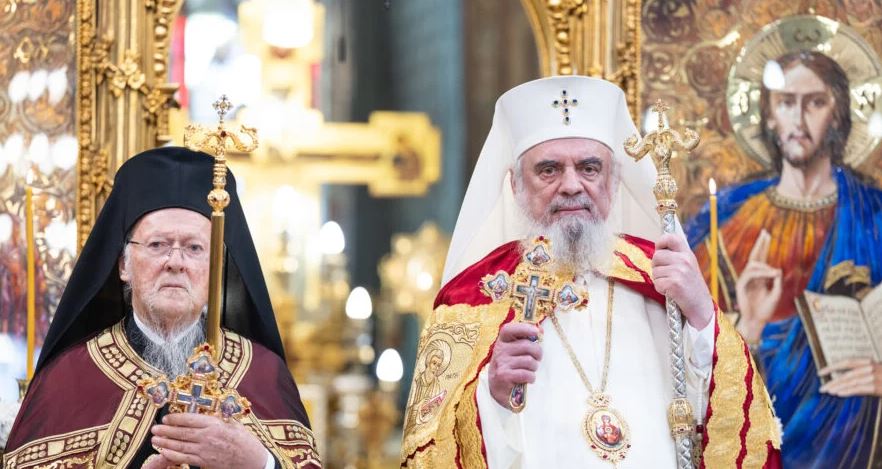 Patriarhul Daniel îi mulțumește Patriarhului Ecumenic pentru semnarea actelor de canonizare a patru sfinți români athoniți
