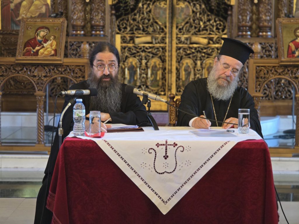 Ο π. Βαρνάβας Γιάγκου στην πρώτη Ιερατική Σύναξη της Μητροπόλεως Ιερισσού