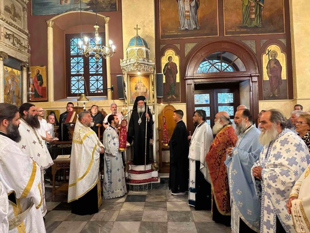 Ο Μητροπολίτης Ύδρας στον πανηγυρίζοντα Ιερό Μητροπολιτικό Ναό Τιμίου Προδρόμου Κρανιδίου