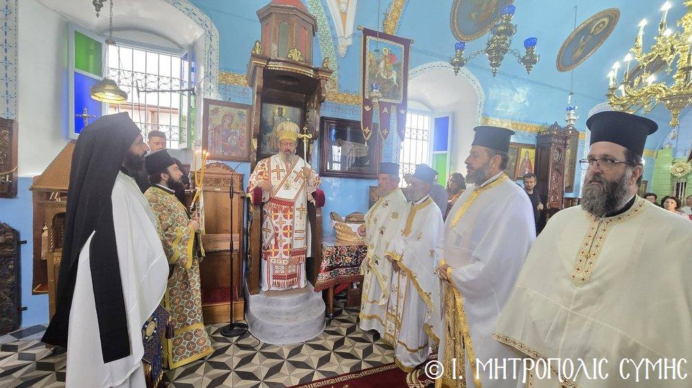 Ο εορτασμός της μετακομιδής του Ιερού Λειψάνου του Οσίου Ιωσήφ Γεροντογιάννη στη Σύμη