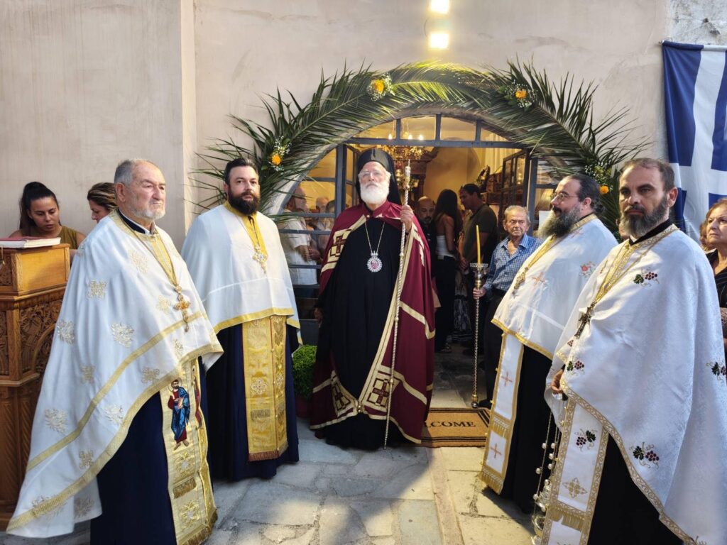 Ο Μητροπολίτης Αρκαλοχωρίου στον πανηγυρίζοντα Ιερό Ναό Αγίας Ζώνης στις Αγιές Παρασκιές
