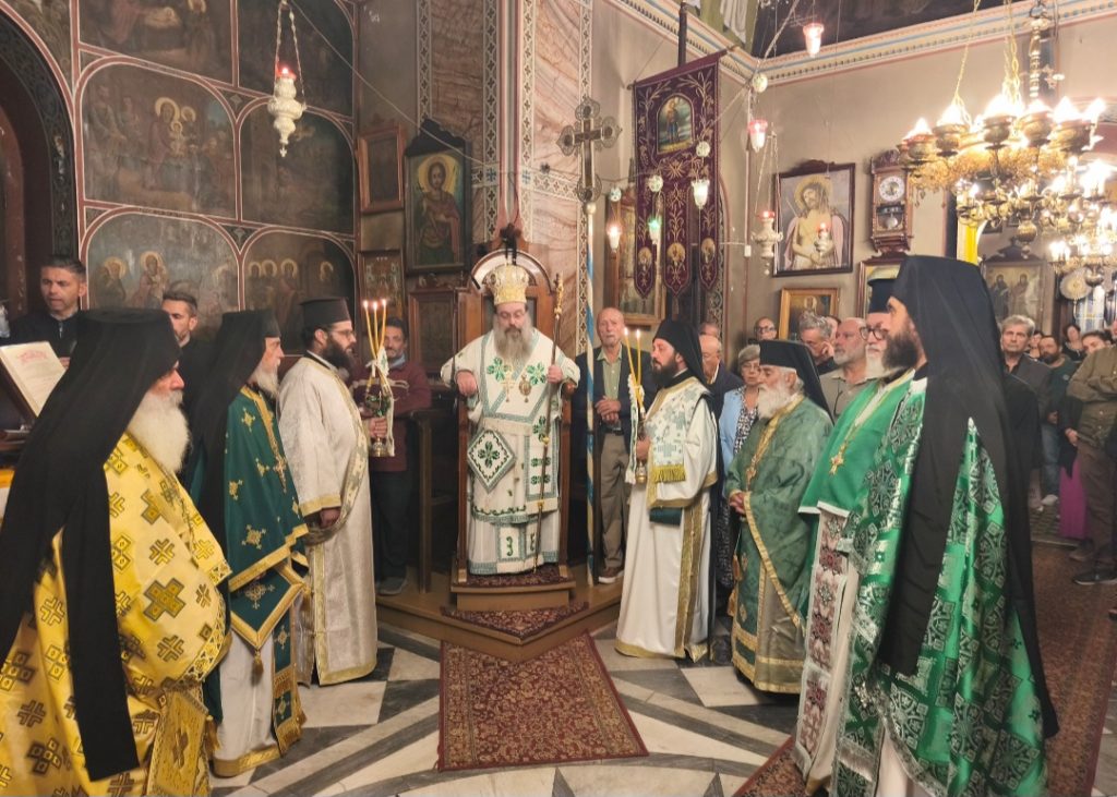 Αγρυπνία στην Ι.Μ. Μυρσινιδίου Βροντάδου Χίου