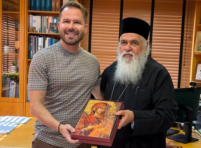 Συνάντηση Μητροπολίτη Νεαπόλεως με τον Δήμαρχο Παύλου Μελά