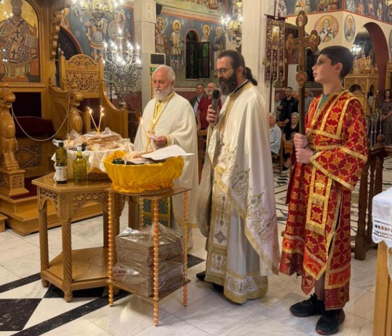 Ιερά Αγρυπνία προς τιμήν της Παναγίας Μυρτιδιωτίσσης στα Λουτρά Αιδηψού
