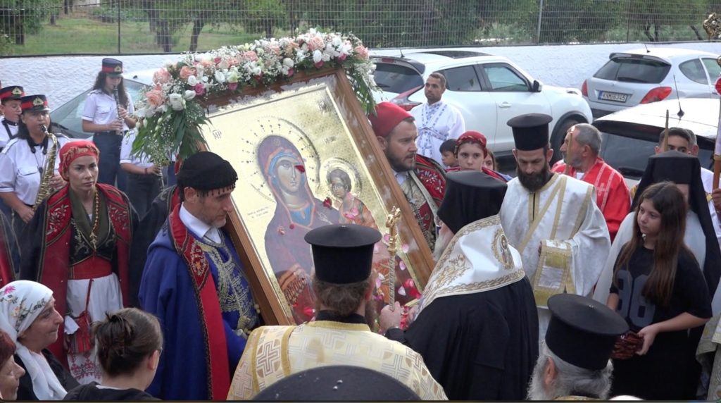 Υποδοχή της Ιεράς Εικόνος της Παναγίας της Θεραπεύτριας Πυργιανής στα Περιβόλια Χανίων