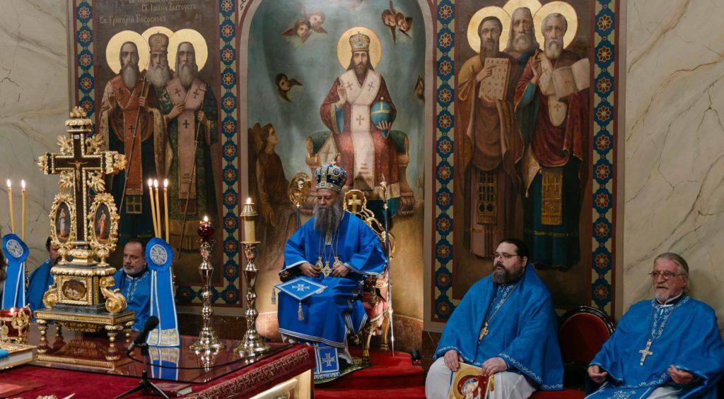 Патријарх Порфирије на Малу Госпојину служио свету Литургију у Саборној цркви у Београду