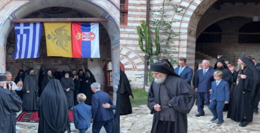 Άγιον Όρος: Ιστορική επίσκεψη τριών γενιών της σερβικής βασιλικής οικογένειας στη Μονή Χιλανδαρίου (ΒΙΝΤΕΟ)