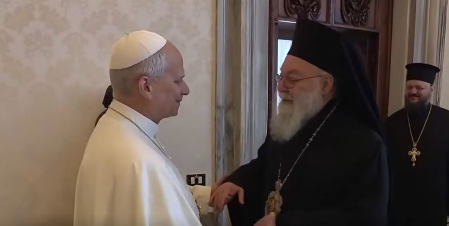Patriarch John X Meets Pope Leo XIV