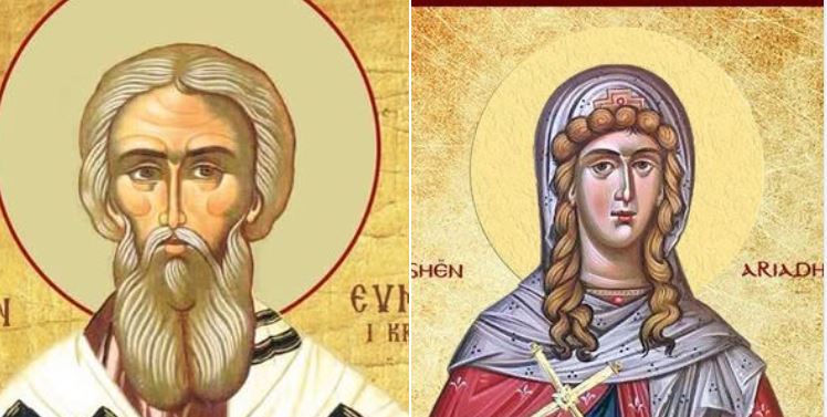 Oshënar Evmeni i Kretës. Dëshmore Ariadhni. Oshënar Romili në Ravenicë. Dëshmor Kastori
