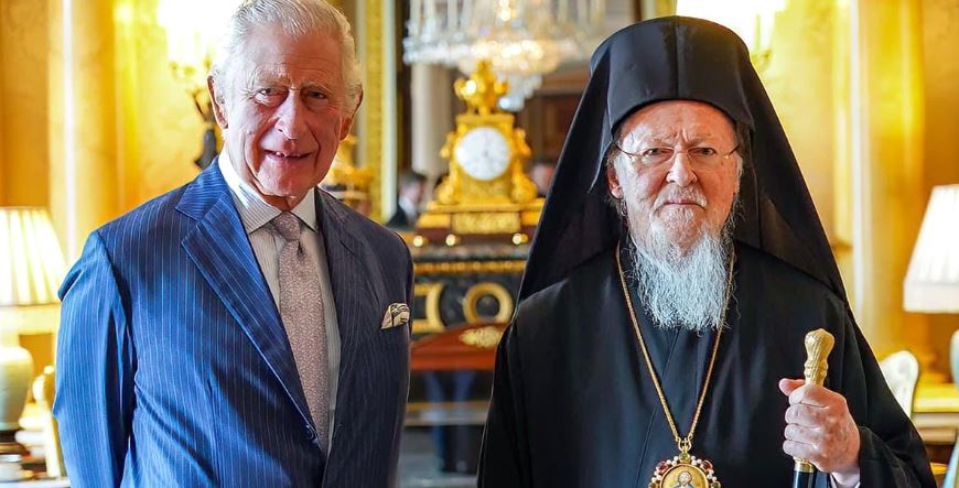 Ecumenical Patriarch Bartholomew meets King Charles III of the United Kingdom