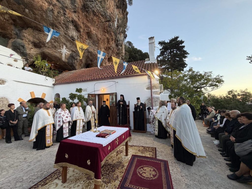 Crete: Feast of the 99 Venerable Fathers of Azogyres at the site of their ascetic struggles