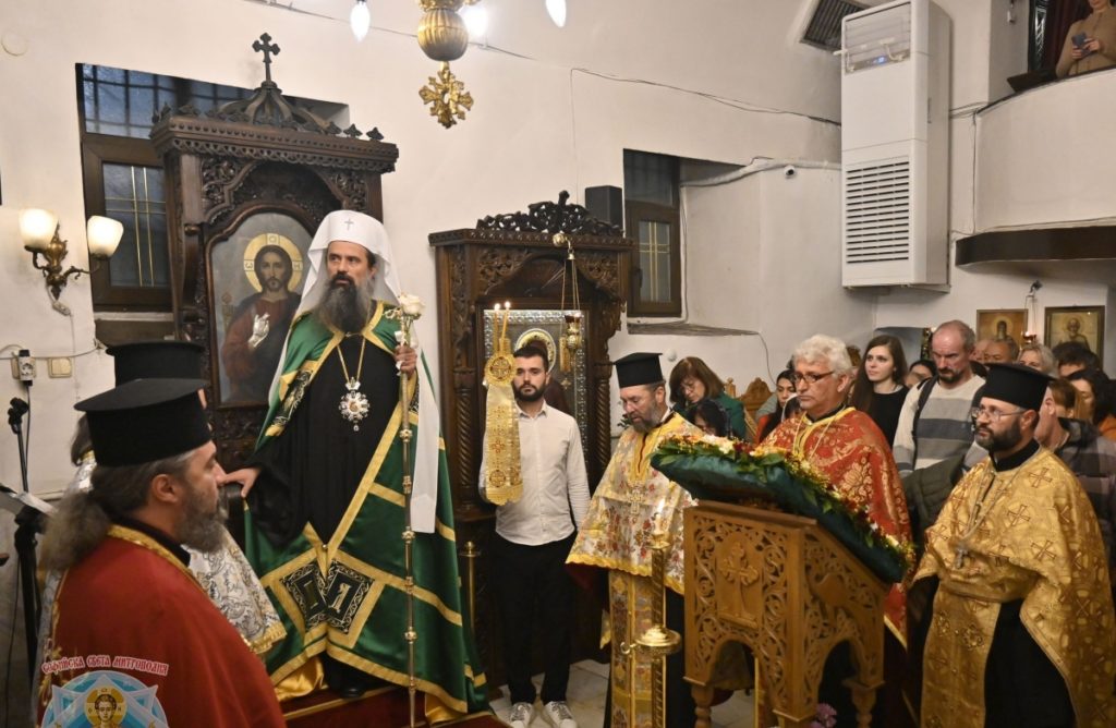 Архиерейска вечерня с петохлебие за празника на преподобна Параскева – Петка