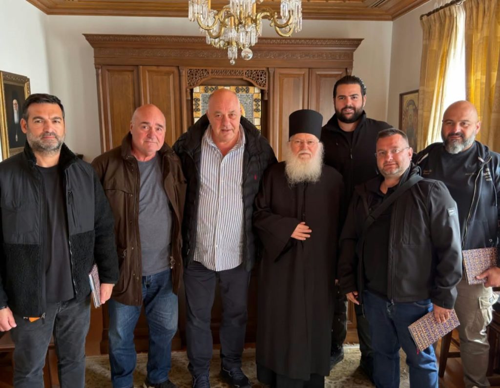 Ο Δήμαρχος Βόλου Αχιλλέας Μπέος στην Ι.Μ.Μ. Βατοπαιδίου