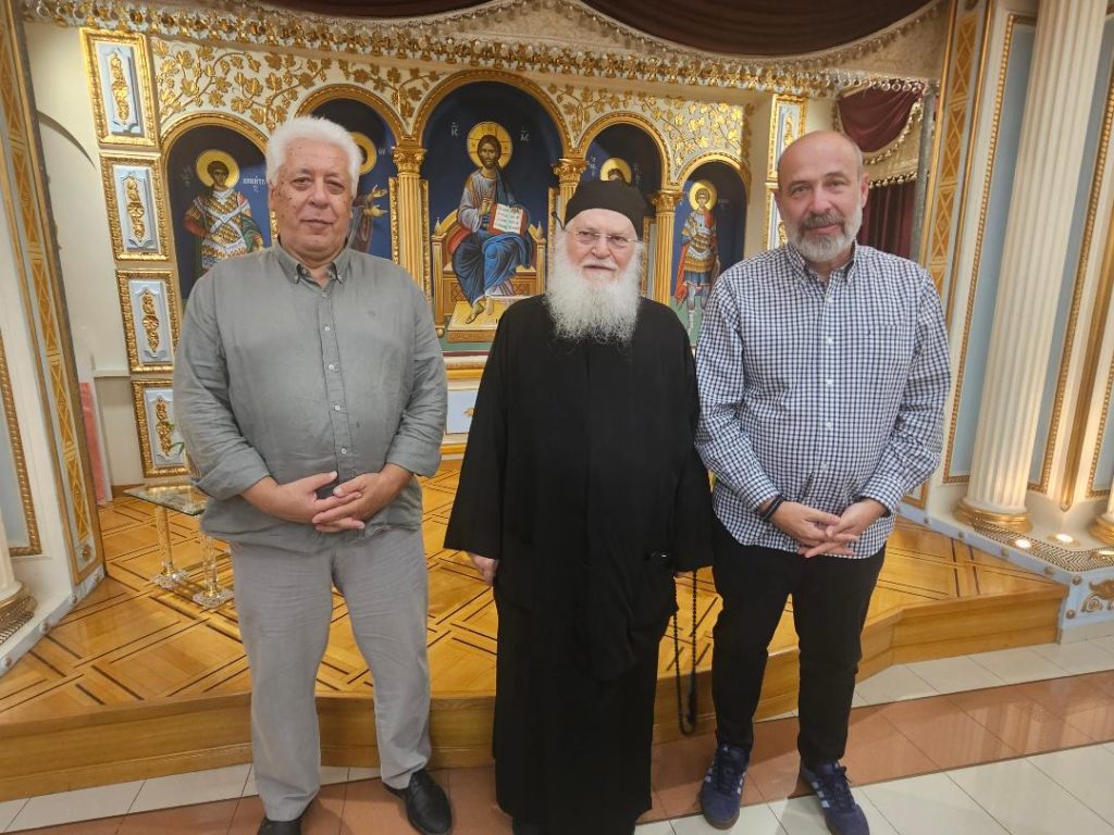 Συνάντηση της ηγεσίας της ΟΜ.Σ.Ι.Ε. με τον Καθηγούμενο της Ι.Μ.Μ. Βατοπαιδίου Γέροντα Εφραίμ