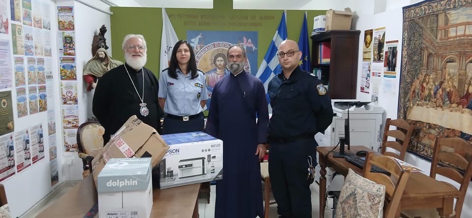 Δωρεά ηλεκτρονικού εξοπλισμού στο Αστυνομικό Τμήμα Μινώα Πεδιάδας